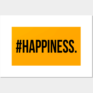 #Happiness (black) Posters and Art